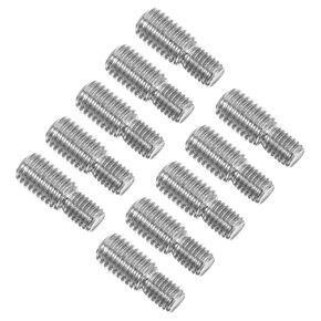 Alipis 10pcs Stainless Steel Thread Reducer Adapter Screws M8x10 to M10x15 Double End Threaded Metal Conversion Bolts for Furniture Hardware Fastening in Kuwait