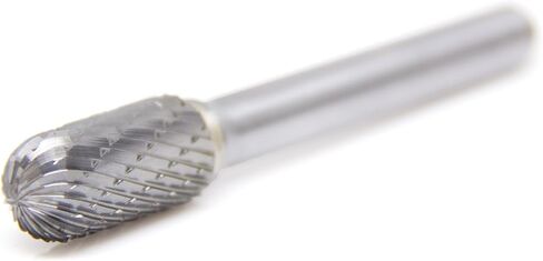 Benchmark Abrasives Cylindrical Shape Ball Nose Premium Double Cut Tungsten Carbide Burr for Metal Wood Welding Deburring High-Speed Die Grinders enclosed in Plastic Capsule 1/4" Shank (SC-3) in Kuwait