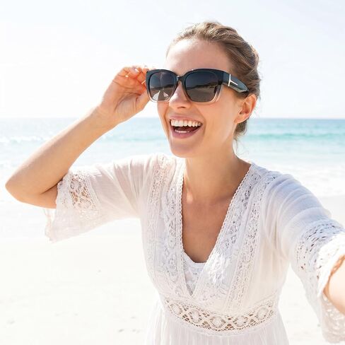 Shoreside Fit Over Sunglasses, UV400 Protection, Glare Reducing Wraparound Sunglasses for Driving. in Kuwait