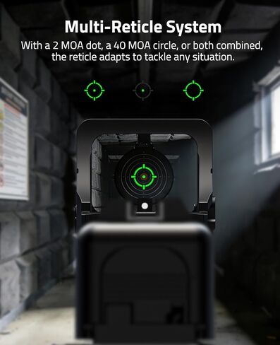 CVLIFE WildHawk X Z04 Solar Green Dot for RMSC, Multi-Reticle 2MOA & 40MOA Circle Pistol Sight, 3500G Shockproof Motion Awake Handgun Green Dot, Multi-Coating lens, with Adapter for RMR/MOS/Picatinny. in Kuwait