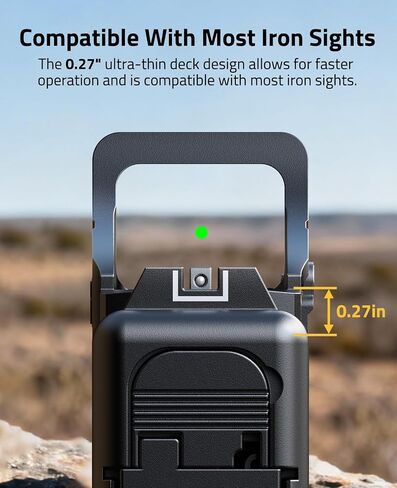 CVLIFE WildHawk X Z04 Solar Green Dot for RMSC, Multi-Reticle 2MOA & 40MOA Circle Pistol Sight, 3500G Shockproof Motion Awake Handgun Green Dot, Multi-Coating lens, with Adapter for RMR/MOS/Picatinny. in Kuwait