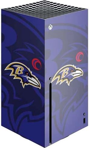 غلاف Skinit المخصص للألعاب متوافق مع وحدة تحكم Xbox Series X - تصميم مرخص رسميًا من NFL Baltimore Ravens in Kuwait