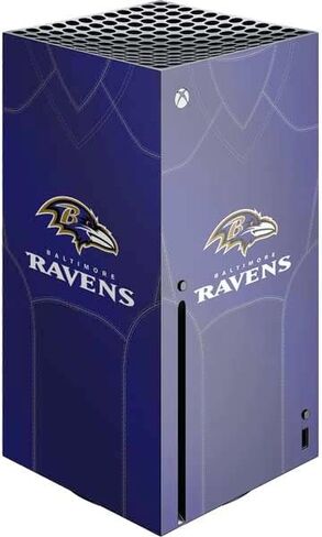 غلاف Skinit المخصص للألعاب متوافق مع وحدة تحكم Xbox Series X - تصميم مرخص رسميًا من NFL Baltimore Ravens in Kuwait