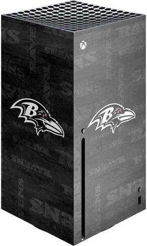 غلاف Skinit المخصص للألعاب متوافق مع وحدة تحكم Xbox Series X - تصميم مرخص رسميًا من NFL Baltimore Ravens in Kuwait