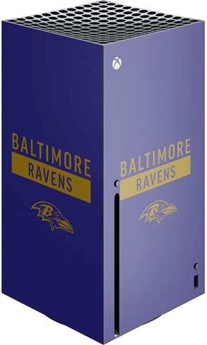 غلاف Skinit المخصص للألعاب متوافق مع وحدة تحكم Xbox Series X - تصميم مرخص رسميًا من NFL Baltimore Ravens in Kuwait