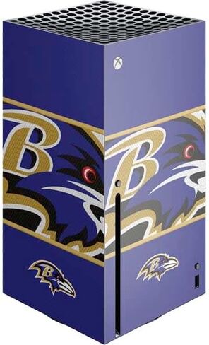 غلاف Skinit المخصص للألعاب متوافق مع وحدة تحكم Xbox Series X - تصميم مرخص رسميًا من NFL Baltimore Ravens in Kuwait