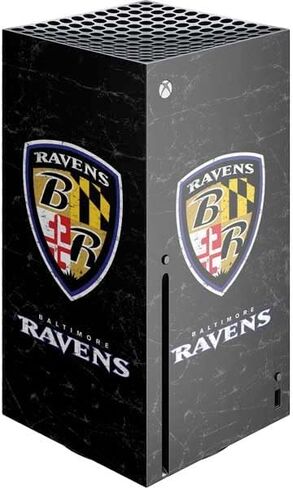غلاف Skinit المخصص للألعاب متوافق مع وحدة تحكم Xbox Series X - تصميم مرخص رسميًا من NFL Baltimore Ravens in Kuwait