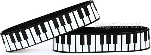 Piano Wristbands (from 2 to 100 Bands) - Keys of a Piano Bracelets in Kuwait
