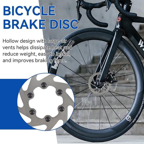 2pcs Bicycle Disc Brake Rotor 160mm, Stainless Steel Bike Disc Brake Rotor with 12 Bolts for MTB Mountain Road Bicycle BMX in Kuwait