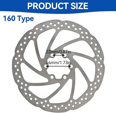 2pcs Bicycle Disc Brake Rotor 160mm, Stainless Steel Bike Disc Brake Rotor with 12 Bolts for MTB Mountain Road Bicycle BMX in Kuwait