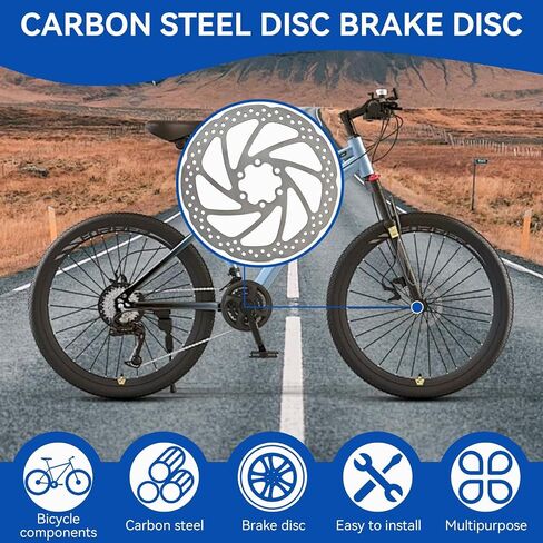2pcs Bicycle Disc Brake Rotor 160mm, Stainless Steel Bike Disc Brake Rotor with 12 Bolts for MTB Mountain Road Bicycle BMX in Kuwait