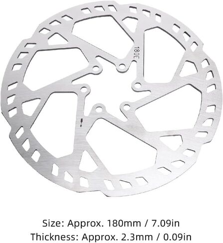 ‌180mm Bike Disc Brake Rotor 6-Hole Stainless Steel Brake Disc for E-Bike/Road Bike (2.3mm Thickness, Includes 6 Screws)‌ in Kuwait
