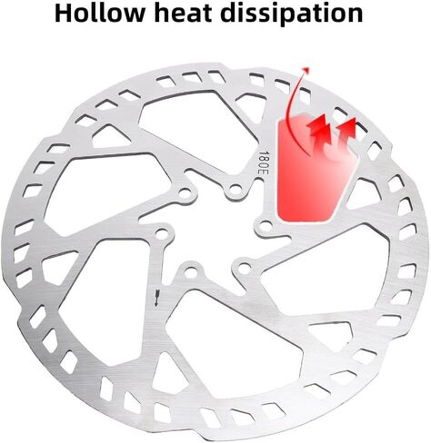 ‌180mm Bike Disc Brake Rotor 6-Hole Stainless Steel Brake Disc for E-Bike/Road Bike (2.3mm Thickness, Includes 6 Screws)‌ in Kuwait