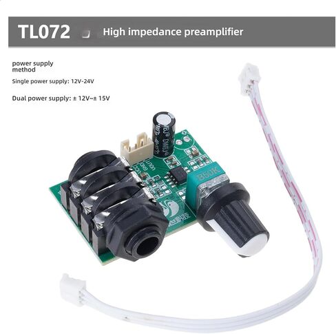 TL072 مضخم تشغيلي منخفض الضوضاء Preamp قابل للتعديل مكاسب واسعة النطاق استجابة التردد أداة معالجة مكبر للصوت in Kuwait