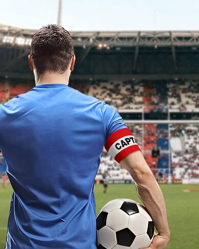 4 Pcs Captain Arm Bands for Soccer, Red Adjustable Soccer Captain Armband, Arm Bands Football for Adults and Youth, Suitable for Rugby, Basketball, Volleyball Teams in Kuwait