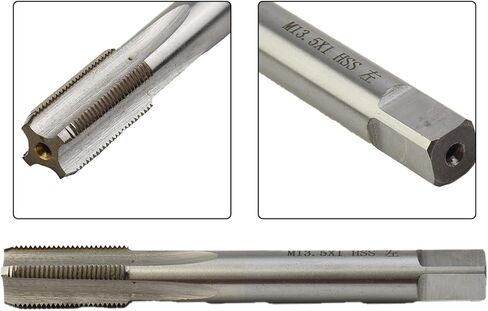 FABULETTA M13.5 x 1.0mm صنبور خيط اليد اليسرى HSS أداة تشغيل المعادن عالية الفولاذ لقطع الخيوط الداخلية في المواد الحديدية غير الحديدية طلاء فضي توريد الآلات الصناعية حزمة واحدة in Kuwait