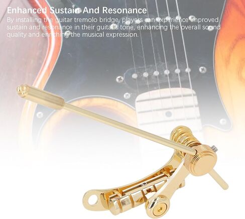 Guitar Tailpiece Tlo Replacement, Electric Guitar Vibrato Tailpiece, Gold Color Aluum y B Stop Bar, Enhanced Su and Resce, Compatible with and in Kuwait