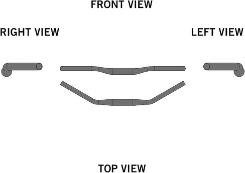 Ergotec Ladytown Bicycle Handlebar 31.8mm Clamp, for City Trekking Bikes, 620mm Width, 16mm Rise, 180mm Grip Length, 30° / 0° Back and Up Sweep, Black Sandblasted, Safety Level 6 in Kuwait
