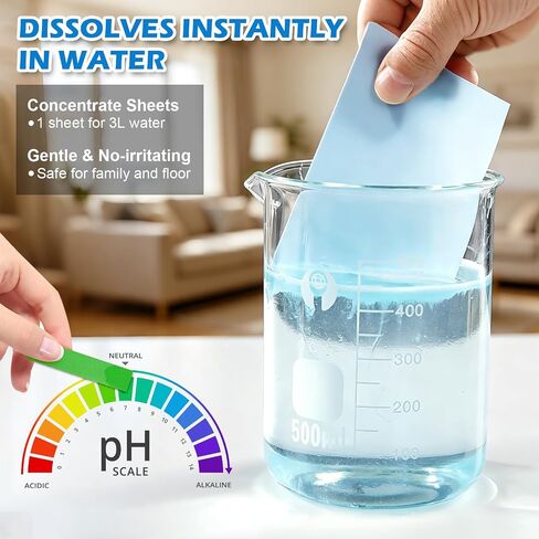 100PCS Multi-effect Floor Cleaning Sheets, Multi-surface Floor Cleaning Solution Tablets with Fresh Scent for Floor Mopping, Home Floor Cleaner for Tile, Wood, Laminate in Saudi Arabia