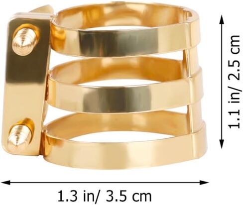 Alto Saxophone Ligature Clip Brass Sax Head Clip with Abs Case Convenient Installation Sturdy Replacement Accessory for Saxophone Players in Kuwait