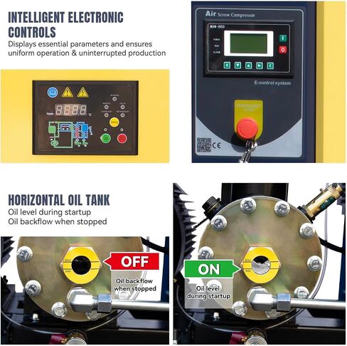 تورين PACK7-TA 7.5KW 10HP ضاغط هواء لولبي دوار 230V/3Ph 35CFM 125psi مع 80Gal ASME Tand & Air Dryer نظام ضغط الهواء شديد التحمل الكل في واحد in Kuwait