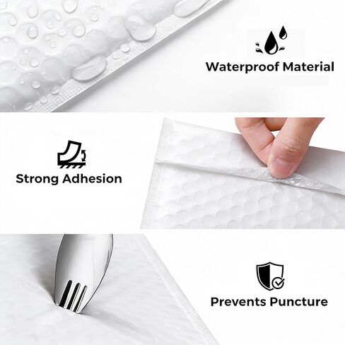 Bubble Mailers 4x7" 500 Pack White, Extra Thick Strong Adhesive Mailing Envelopes Bubble Opaque Padded Mailers Shipping Bags for Mailing Jewelry Makeup Small Business in Saudi Arabia