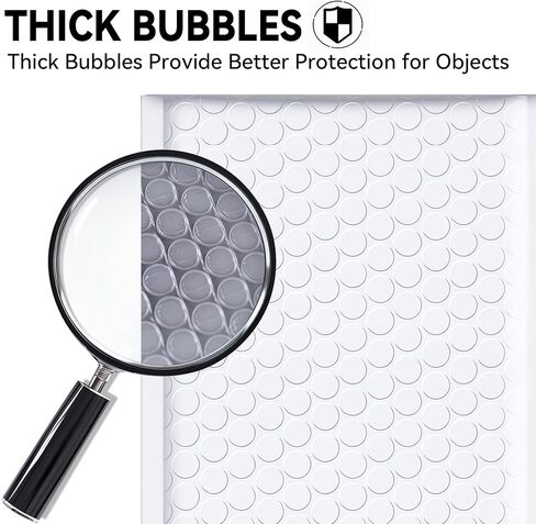Bubble Mailers 4x7" 500 Pack White, Extra Thick Strong Adhesive Mailing Envelopes Bubble Opaque Padded Mailers Shipping Bags for Mailing Jewelry Makeup Small Business in Saudi Arabia