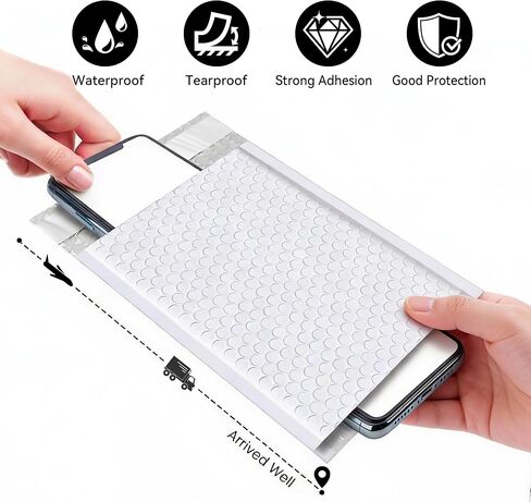 Bubble Mailers 4x7" 500 Pack White, Extra Thick Strong Adhesive Mailing Envelopes Bubble Opaque Padded Mailers Shipping Bags for Mailing Jewelry Makeup Small Business in Saudi Arabia