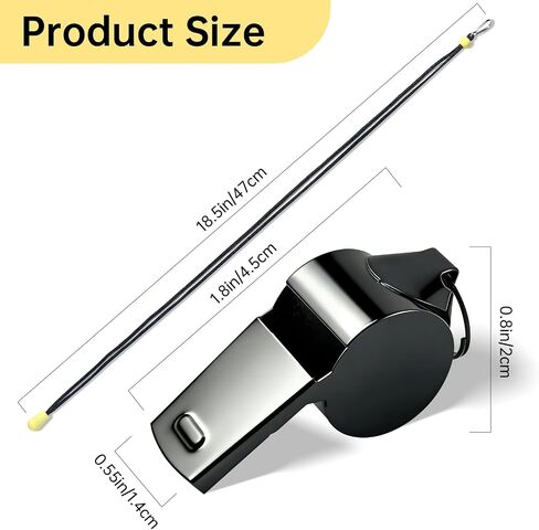 3 Pack Stainless Steel Whistles with Lanyard,Whistle for Coaches, Referees | Storage Box,120db,Adjustable Lanyard,Lifeguard Whistle,Hiking,Emergency,Camping,Teachers,Self-Defense & Sports in Kuwait
