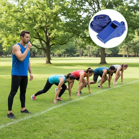 2 Packs Blue Whistle, Whistle for Coaches with Lanyard, Plastic Whistles for Teachers, Loud Crisp Sound Whistle, Emergency Whistle for Adults Polices Officials Sport Training Lifeguard in Kuwait