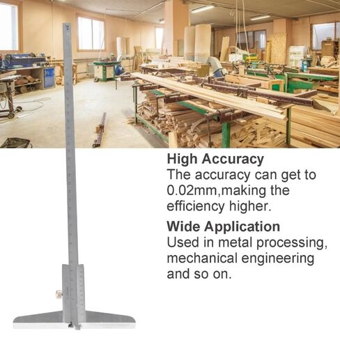 300mm Depth Vernier Caliper 0.02mm Accuracy – Carbon Steel Measuring Tool for Metalworking & Machining, with Storage Box in Kuwait