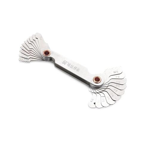 Screw Pitch Thread Plug Gauge Carbon Steel Gear Tooth Gauges Center Measurement Lathe Combination Tools(60 Degree Metric) in Kuwait
