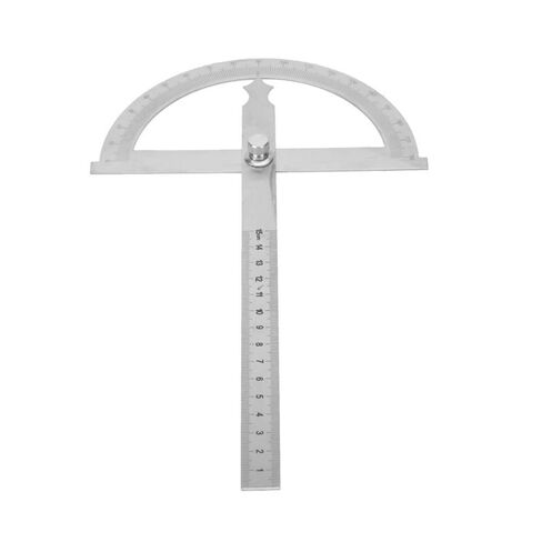 Stainless Steel Angle Protractor 0-180° – 2-in-1 Ruler and Protractor with Locking Nut for Woodworking, Metalworking, and Construction in Kuwait