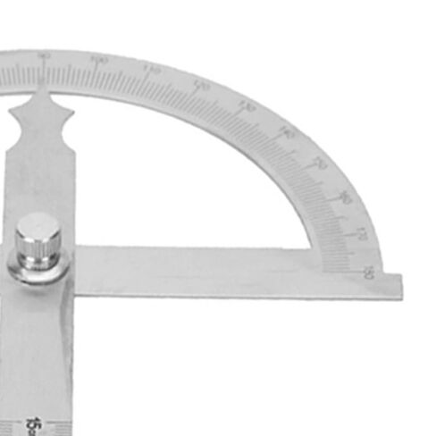 Stainless Steel Angle Protractor 0-180° – 2-in-1 Ruler and Protractor with Locking Nut for Woodworking, Metalworking, and Construction in Kuwait
