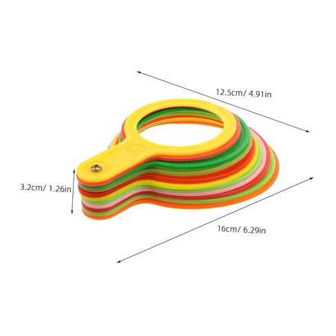 SOLUSTRE Fruit Grading Gauge Plastic Diameter Measuring Tool 60-110mm for Citrus Orange Peach Size Checking Ruler Orchard Vegetable Diameter Measurement Random Color in Kuwait