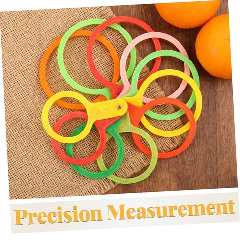 SOLUSTRE Fruit Grading Gauge Plastic Diameter Measuring Tool 60-110mm for Citrus Orange Peach Size Checking Ruler Orchard Vegetable Diameter Measurement Random Color in Kuwait