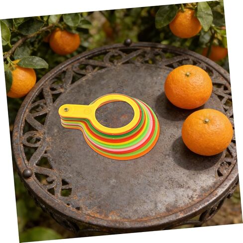 SOLUSTRE Fruit Grading Gauge Plastic Diameter Measuring Tool 60-110mm for Citrus Orange Peach Size Checking Ruler Orchard Vegetable Diameter Measurement Random Color in Kuwait