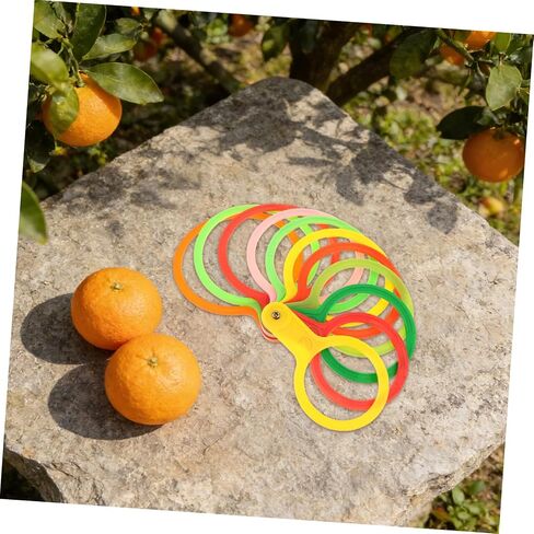 SOLUSTRE Fruit Grading Gauge Plastic Diameter Measuring Tool 60-110mm for Citrus Orange Peach Size Checking Ruler Orchard Vegetable Diameter Measurement Random Color in Kuwait