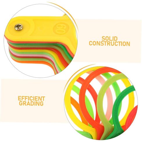 SOLUSTRE Fruit Grading Gauge Plastic Diameter Measuring Tool 60-110mm for Citrus Orange Peach Size Checking Ruler Orchard Vegetable Diameter Measurement Random Color in Kuwait
