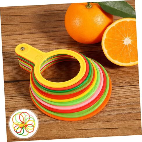 SOLUSTRE Fruit Grading Gauge Plastic Diameter Measuring Tool 60-110mm for Citrus Orange Peach Size Checking Ruler Orchard Vegetable Diameter Measurement Random Color in Kuwait