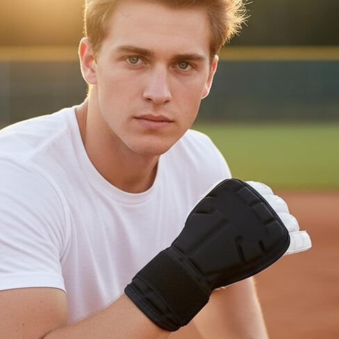 Baseball Wrist Guard - Comfort Breathable Adjustable Shock Absorbing Protector,Batting Wrist Guard,for Men Athletic Sports Training Practice Fighting Home Indoor Outdoor Fitness in Kuwait