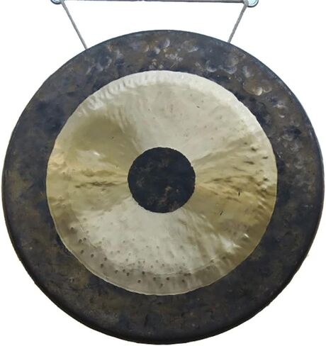 Chinese Bronze Gong, Traditional & Aged Look, Beautiful Shimmering Wash Quality, for Sound Healing Meditation Yoga, Outdoor, Patio, Home(22 Inch) in Kuwait