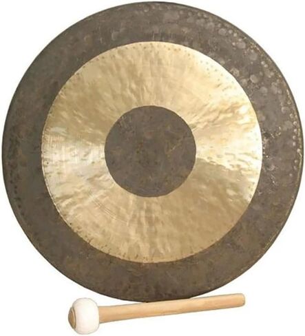 Chinese Traditional Bronze Gong, Beautiful Shimmering Wash Quality, Traditional & Aged Look, Calming Sound, for Sound Healing, Meditation(18 Inch) in Kuwait