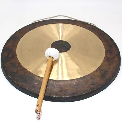 Bronze Gong, Calming Sound, Beautiful Shimmering Wash Quality, Hand Selected for Quality, for Outdoor, Patio, Home(16 Inch) in Kuwait