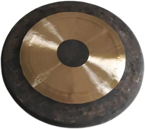 Chinese Traditional Bronze Gong, Aged Look and Beautiful Shimmering Wash Quality, for Outdoor, Patio, Home Garden Decor(24 Inch) in Kuwait