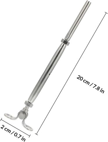 Zerodeko الفولاذ المقاوم للصدأ كابل حديدي عدة 1/4 "× 3/16" ضغط قابل للتعديل تبديل وصلة ربط المقطورة الأجهزة الفك رئيس مسطح لسطح السفينة وسلك حبل التوتر in Kuwait
