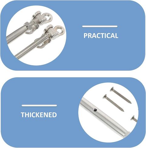 Zerodeko الفولاذ المقاوم للصدأ كابل حديدي عدة 1/4 "× 3/16" ضغط قابل للتعديل تبديل وصلة ربط المقطورة الأجهزة الفك رئيس مسطح لسطح السفينة وسلك حبل التوتر in Kuwait