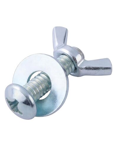 30 Sets 1/4"-20 x 1 Screws Bolts with Wing Nuts and Washers, Zinc-Plated Carbon Steel Hardware Installation, Hand-Tighten Wing Nuts, Phillips Head Fastener Kit in Kuwait