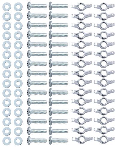 30 Sets 1/4"-20 x 1 Screws Bolts with Wing Nuts and Washers, Zinc-Plated Carbon Steel Hardware Installation, Hand-Tighten Wing Nuts, Phillips Head Fastener Kit in Kuwait