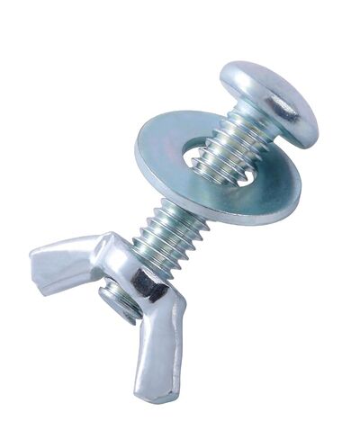 30 Sets 1/4"-20 x 1 Screws Bolts with Wing Nuts and Washers, Zinc-Plated Carbon Steel Hardware Installation, Hand-Tighten Wing Nuts, Phillips Head Fastener Kit in Kuwait